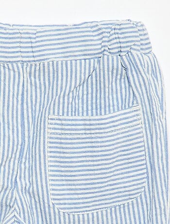 Pantalone in maglia a costine con vita elasticizzata