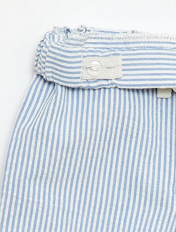 Pantalone in maglia a costine con vita elasticizzata