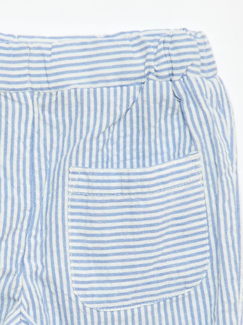 Pantaloni a costine con vita elasticizzata Blu - Kiabi