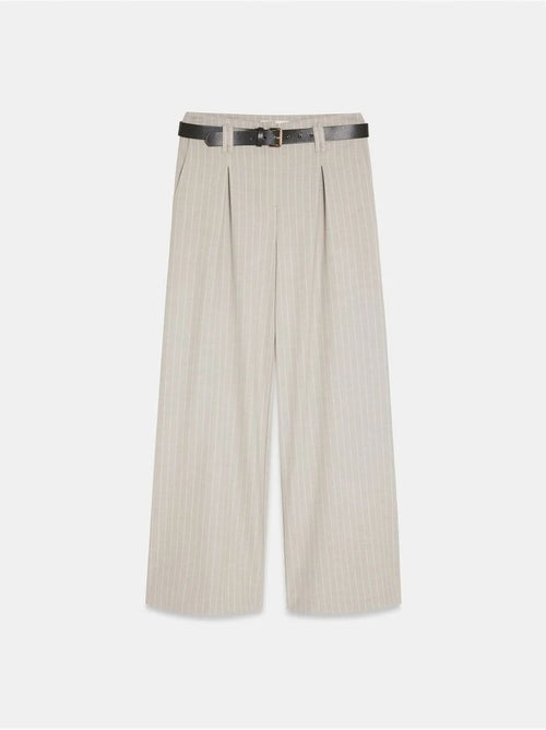 Pantaloni a gamba ampia a righe con pieghe dilvin - Kiabi Pantaloni a gamba ampia a righe con pieghe dilvin - Kiabi