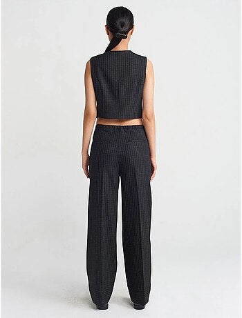 Pantaloni a gamba ampia a righe dilvin