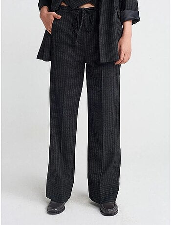 Pantaloni a gamba ampia a righe dilvin