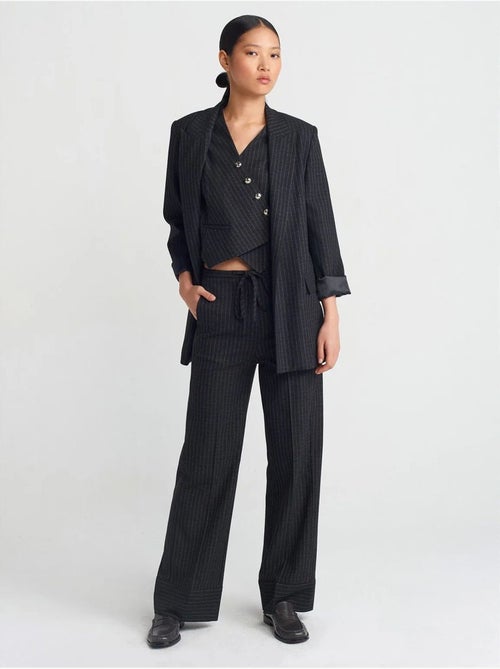 Pantaloni a gamba ampia a righe dilvin - Kiabi
