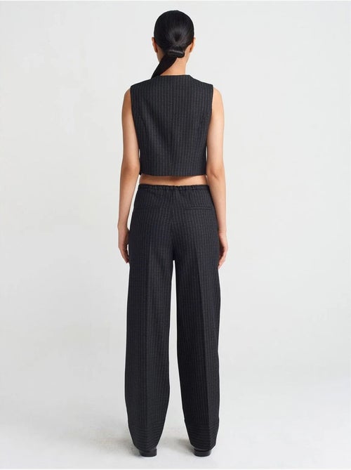 Pantaloni a gamba ampia a righe dilvin - Kiabi