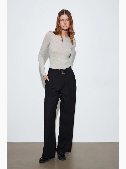 Pantaloni a gamba ampia con cintura dilvin - Kiabi Pantaloni a gamba ampia con cintura dilvin - Kiabi