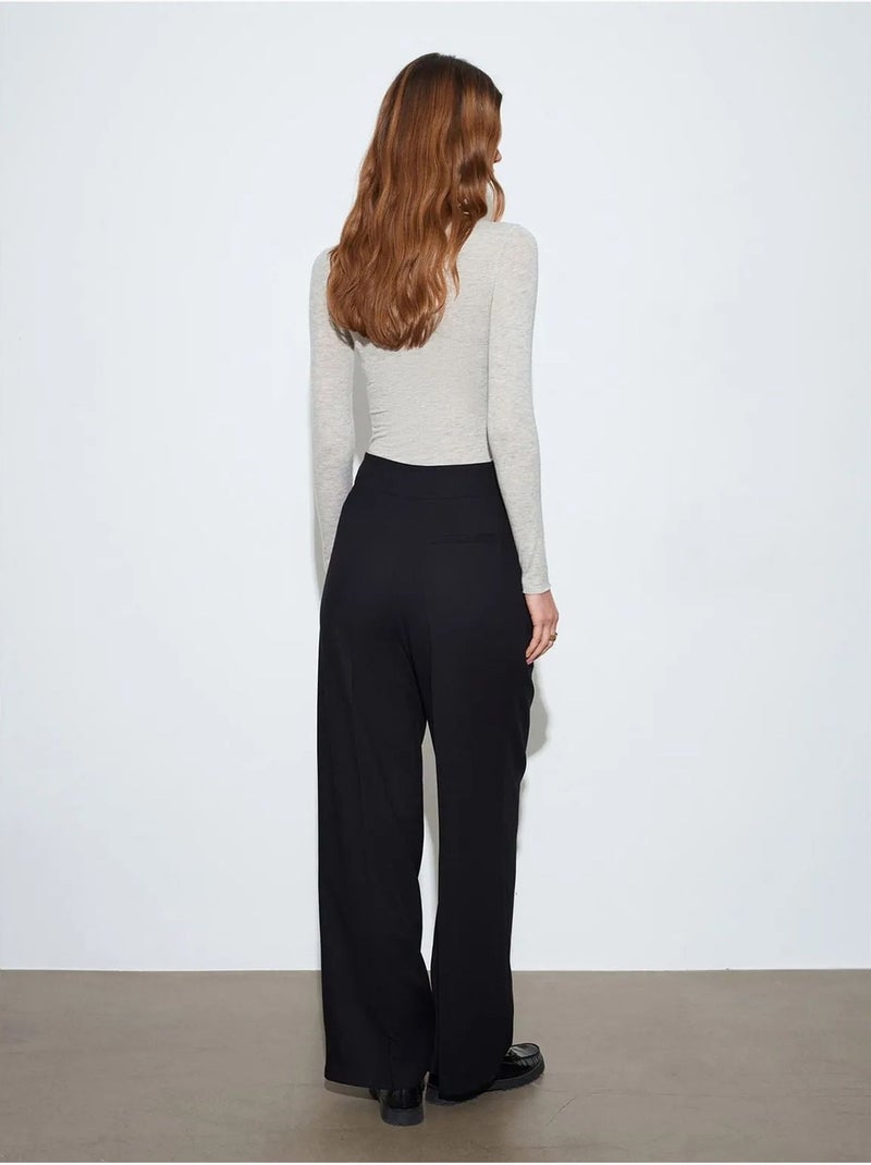 Pantaloni a gamba ampia con cintura dilvin Nero - Kiabi