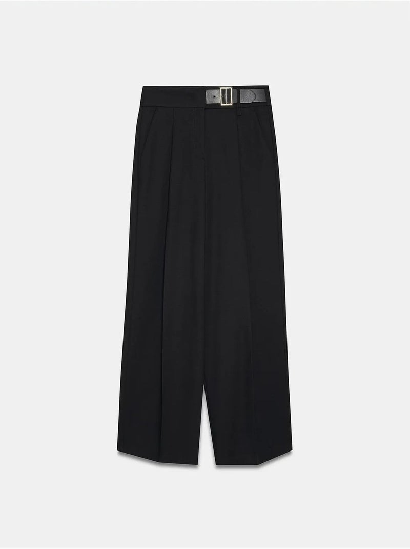 Pantaloni a gamba ampia con cintura dilvin Nero - Kiabi