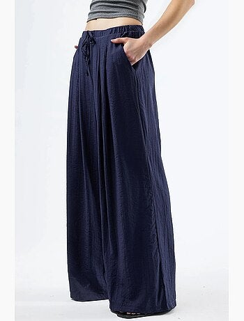 Pantaloni a gamba ampia con coulisse busem