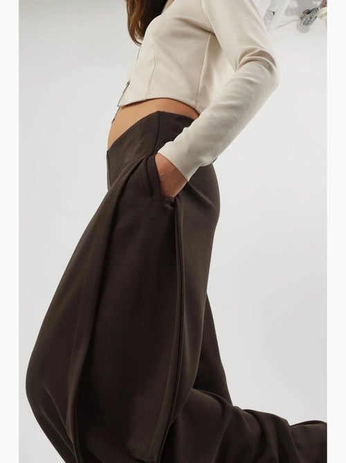 Pantaloni a gamba ampia con pieghe busem - Kiabi Pantaloni a gamba ampia con pieghe busem - Kiabi