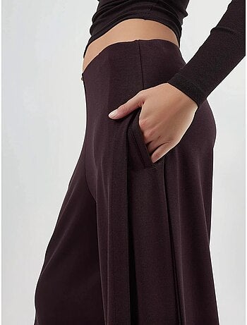Pantaloni a gamba ampia con pieghe busem