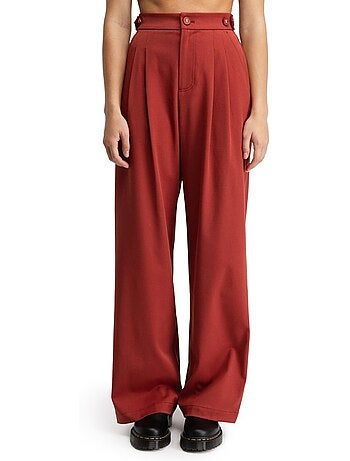 Pantaloni a gamba ampia con pieghe da donna donna aker-w cherry