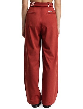 Pantaloni a gamba ampia con pieghe da donna donna aker-w cherry