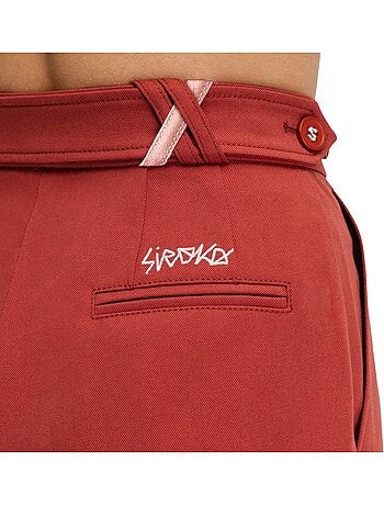 Pantaloni a gamba ampia con pieghe da donna donna aker-w cherry