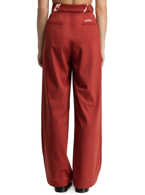 Pantaloni a gamba ampia con pieghe da donna donna aker-w cherry - Kiabi Pantaloni a gamba ampia con pieghe da donna donna aker-w cherry - Kiabi