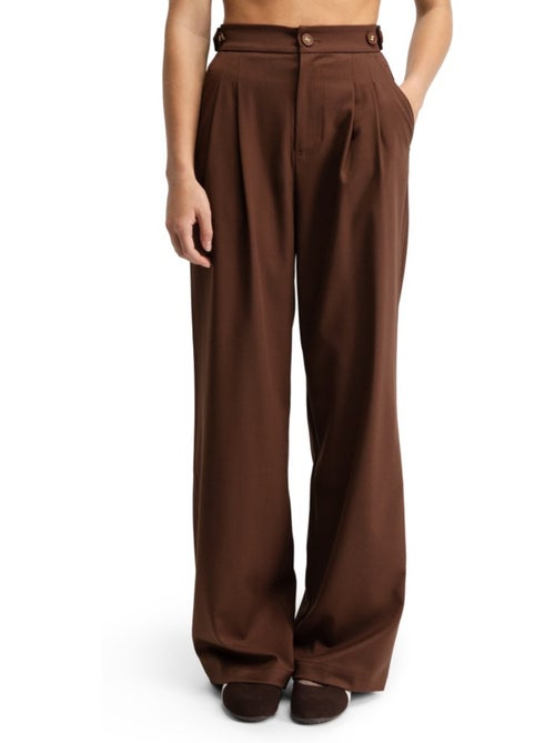 Pantaloni a gamba ampia con pieghe da donna donna aker-w - Kiabi Pantaloni a gamba ampia con pieghe da donna donna aker-w - Kiabi