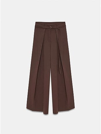 Pantaloni a gamba ampia con pieghe dilvin
