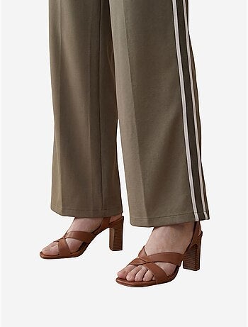 Pantaloni a gamba ampia con pince a vita alta my fashion