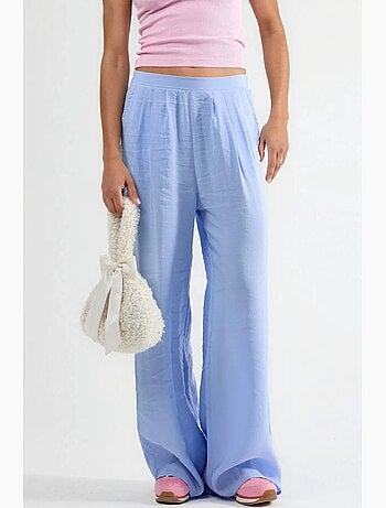 Pantaloni a gamba ampia con pince busem