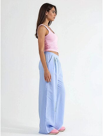 Pantaloni a gamba ampia con pince busem