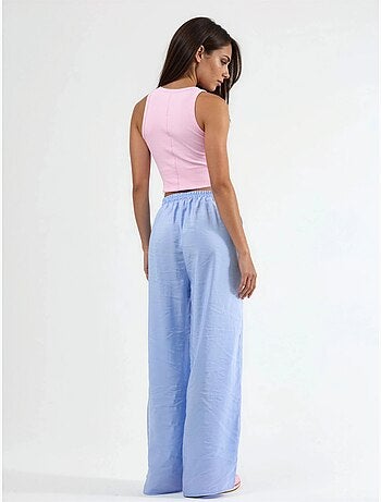 Pantaloni a gamba ampia con pince busem
