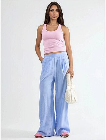 Pantaloni a gamba ampia con pince busem