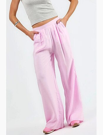 Pantaloni a gamba ampia con pince busem