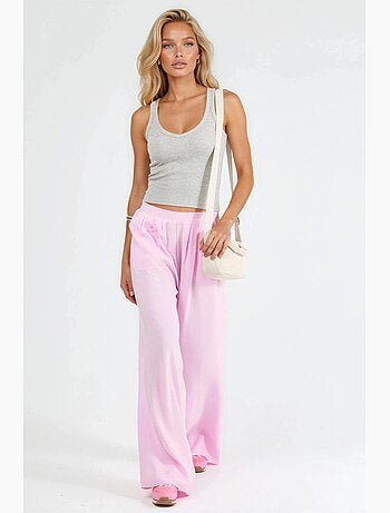 Pantaloni a gamba ampia con pince busem