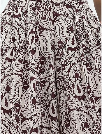 Pantaloni a gamba ampia con stampa paisley busem