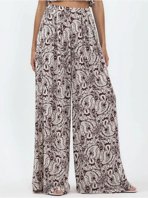 Pantaloni a gamba ampia con stampa paisley busem - Kiabi Pantaloni a gamba ampia con stampa paisley busem - Kiabi