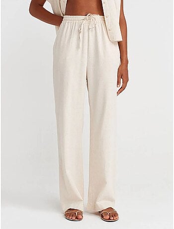 Pantaloni a gamba ampia con vita con coulisse dilvin