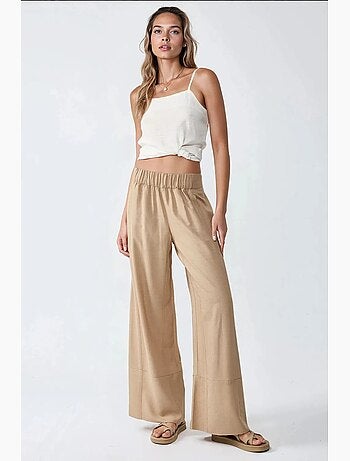 Pantaloni a gamba ampia con vita elasticizzata hiccup