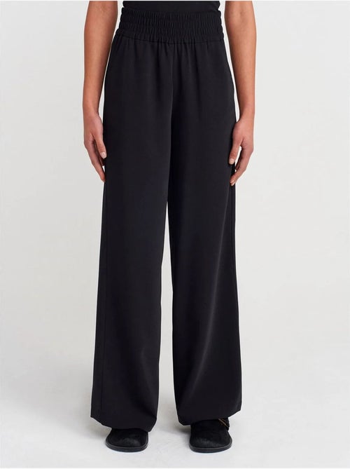 Pantaloni a gamba ampia in crêpe da donna - Kiabi Pantaloni a gamba ampia in crêpe da donna - Kiabi