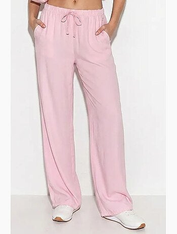 Pantaloni a gamba ampia in lyocell lucci