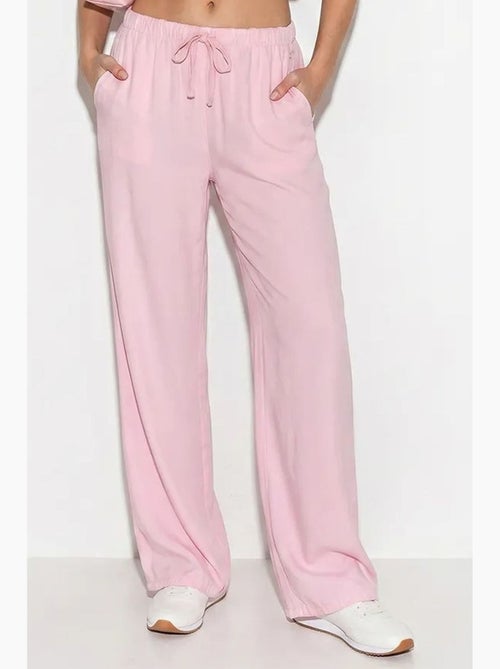 Pantaloni a gamba ampia in lyocell lucci - Kiabi Pantaloni a gamba ampia in lyocell lucci - Kiabi