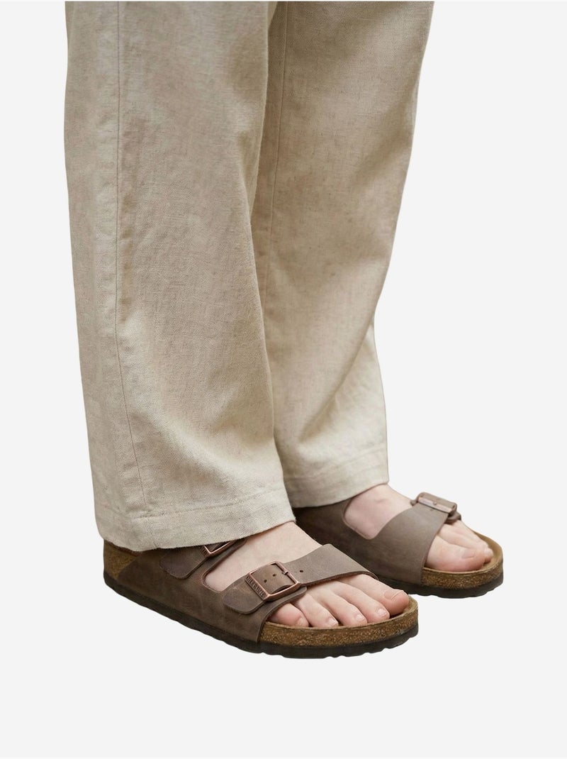 Pantaloni a gamba ampia in misto lino da donna my fashion Beige naturale - Kiabi