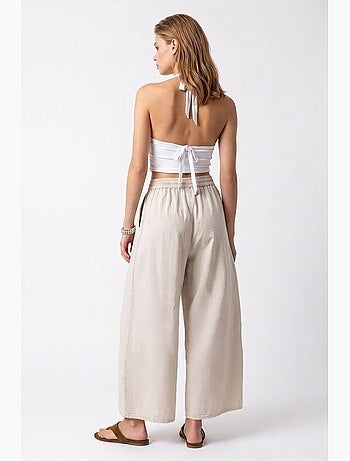 Pantaloni a gamba ampia in tencel alla caviglia mixray
