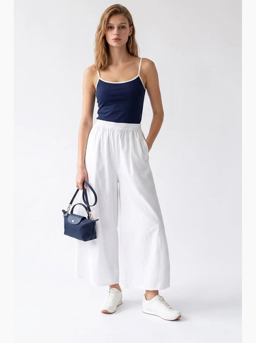 Pantaloni a gamba ampia in tencel alla caviglia mixray - Kiabi Pantaloni a gamba ampia in tencel alla caviglia mixray - Kiabi