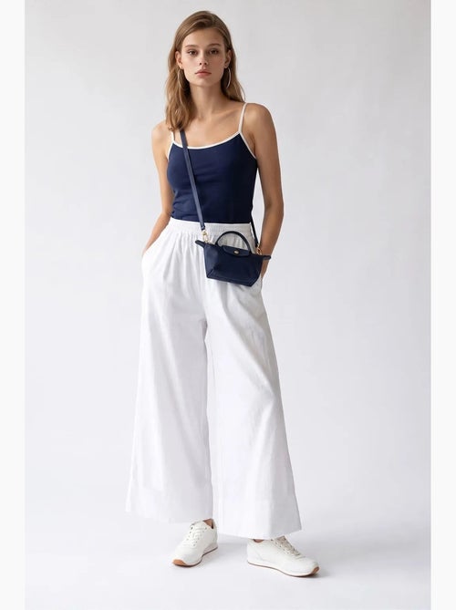 Pantaloni a gamba ampia in tencel alla caviglia mixray - Kiabi Pantaloni a gamba ampia in tencel alla caviglia mixray - Kiabi