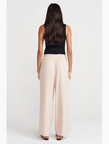 Pantaloni a gamba ampia in tencel con vita con coulisse dilvin