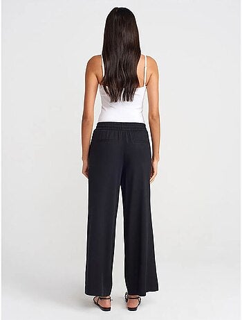 Pantaloni a gamba ampia in tencel con vita con coulisse dilvin