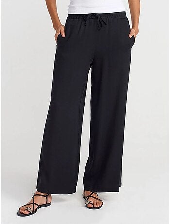Pantaloni a gamba ampia in tencel con vita con coulisse dilvin