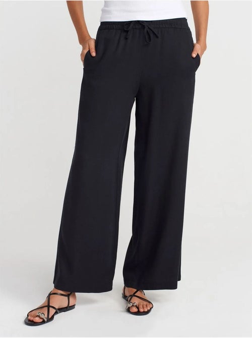 Pantaloni a gamba ampia in tencel con vita con coulisse dilvin - Kiabi