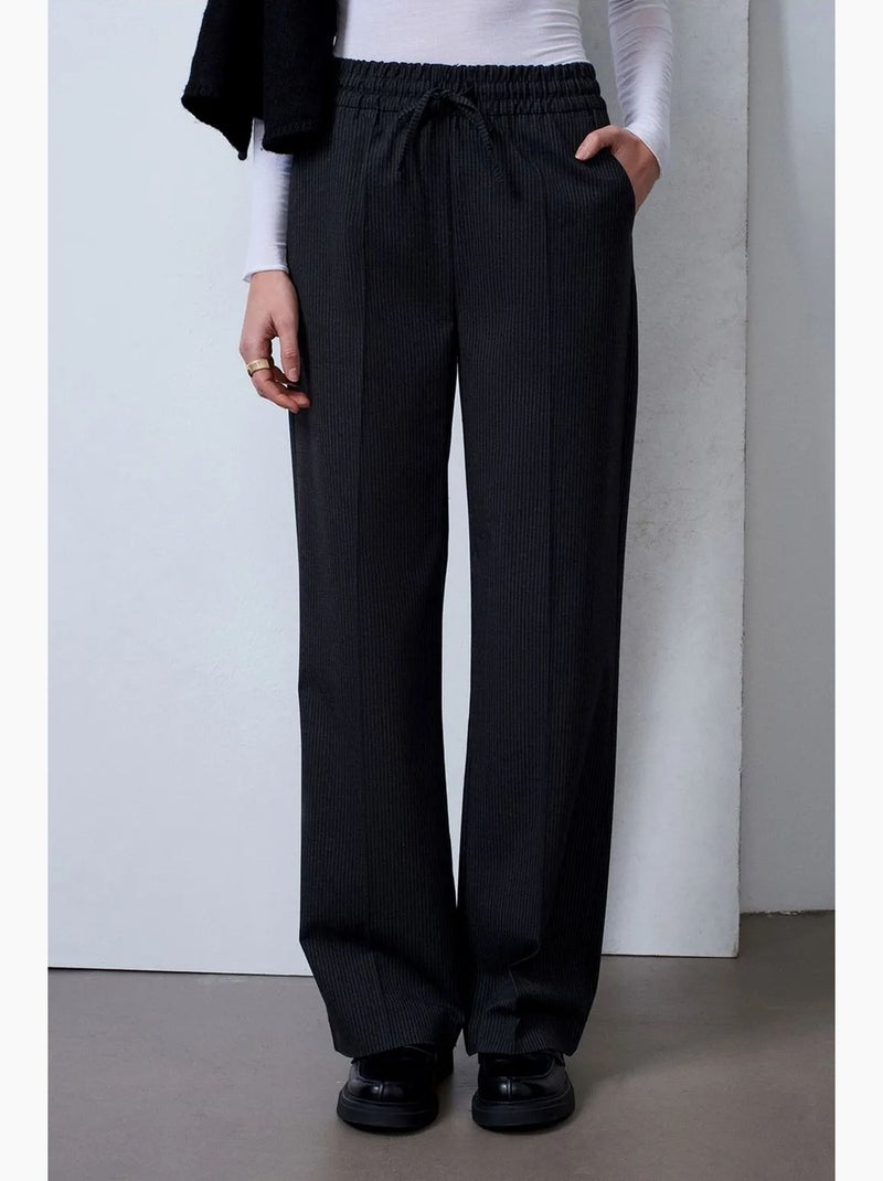 Pantaloni a gamba ampia pull-on dilvin Grigio nero - Kiabi