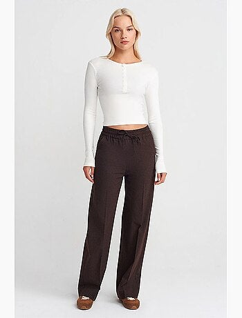 Pantaloni a gamba ampia pull-on dilvin