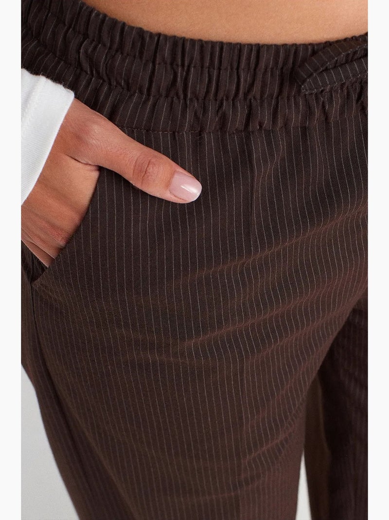 Pantaloni a gamba ampia pull-on dilvin Marrone cioccolato - Kiabi