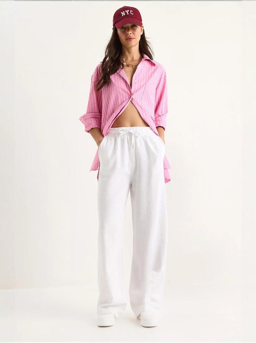 Pantaloni a gamba ampia relaxed fit con coulisse lucci - Kiabi Pantaloni a gamba ampia relaxed fit con coulisse lucci - Kiabi
