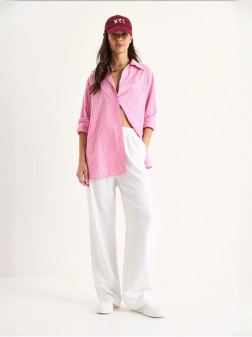 Pantaloni a gamba ampia relaxed fit con coulisse lucci - Kiabi Pantaloni a gamba ampia relaxed fit con coulisse lucci - Kiabi