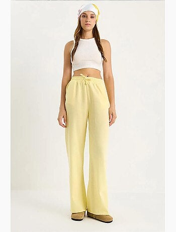 Pantaloni a gamba ampia relaxed fit con coulisse lucci
