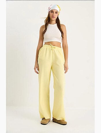 Pantaloni a gamba ampia relaxed fit con coulisse lucci
