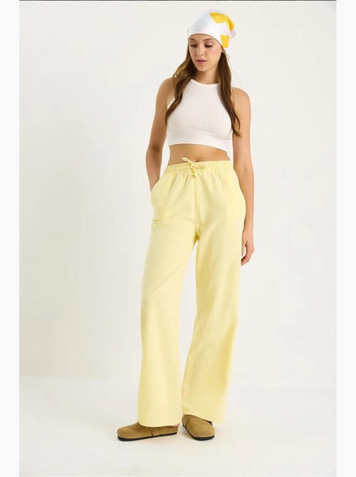 Pantaloni a gamba ampia relaxed fit con coulisse lucci - Kiabi Pantaloni a gamba ampia relaxed fit con coulisse lucci - Kiabi